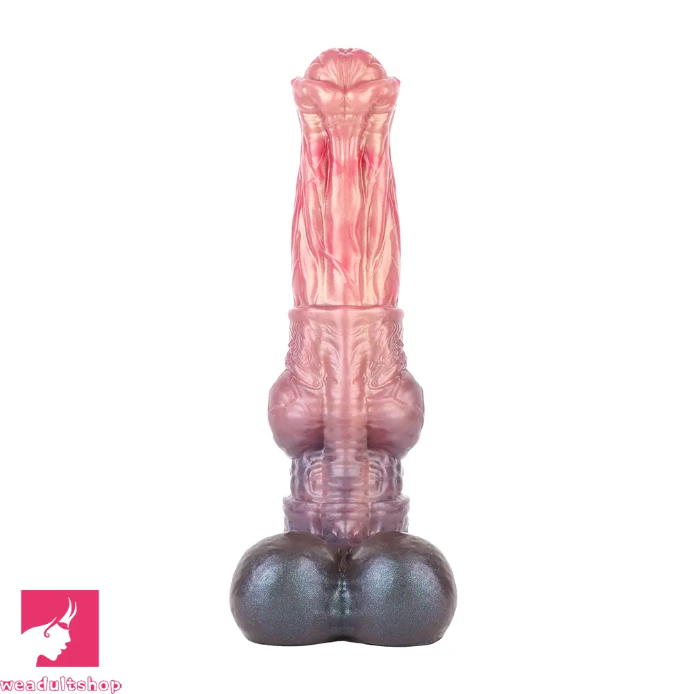 8.74in 10.66in 13.3in Fantasy Dual Layer Silicone Muscle Horse Cock Dildo