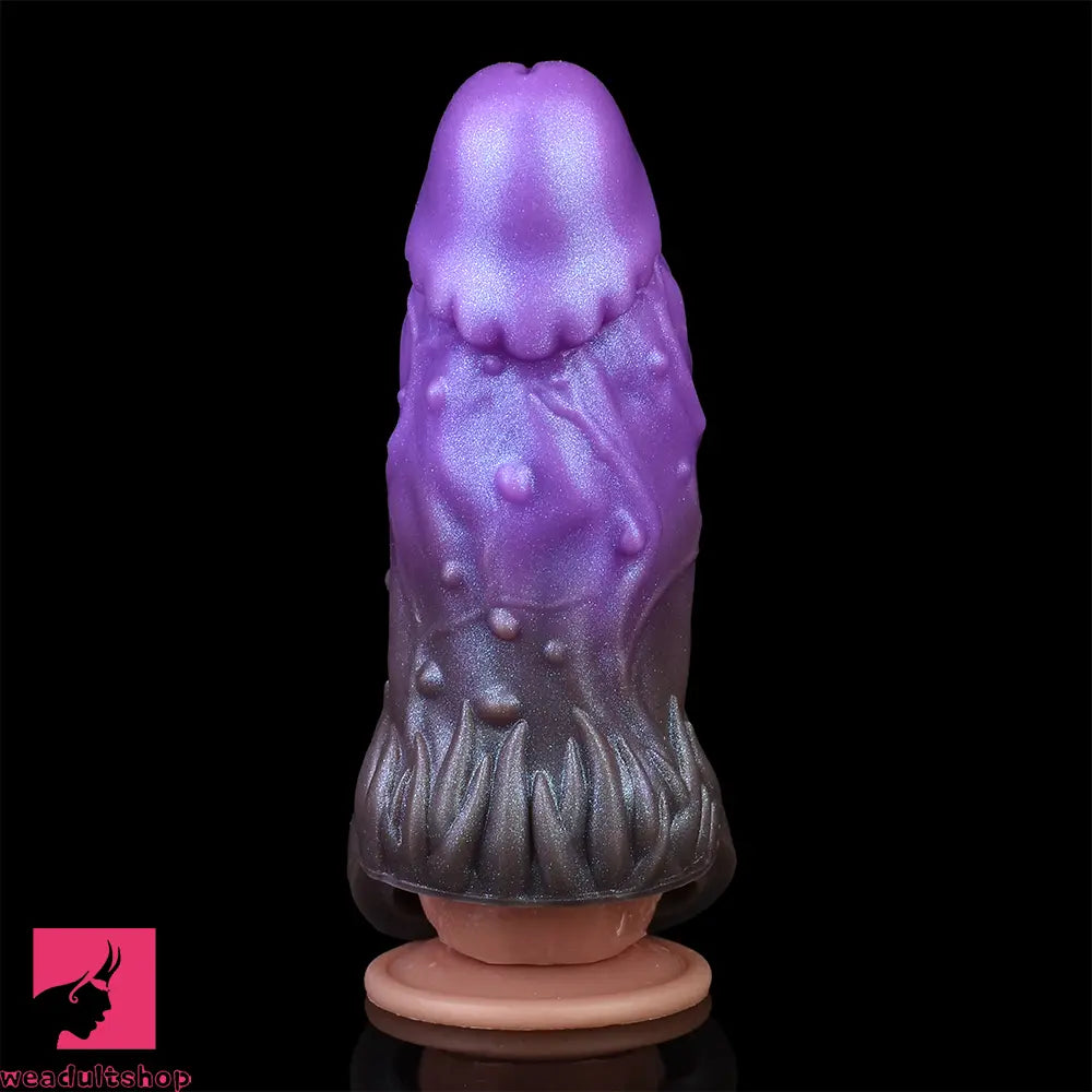 6.18in Dragon Fantasy Hollow Spiked Soft Dildo Sleeve For Cock Enlargement