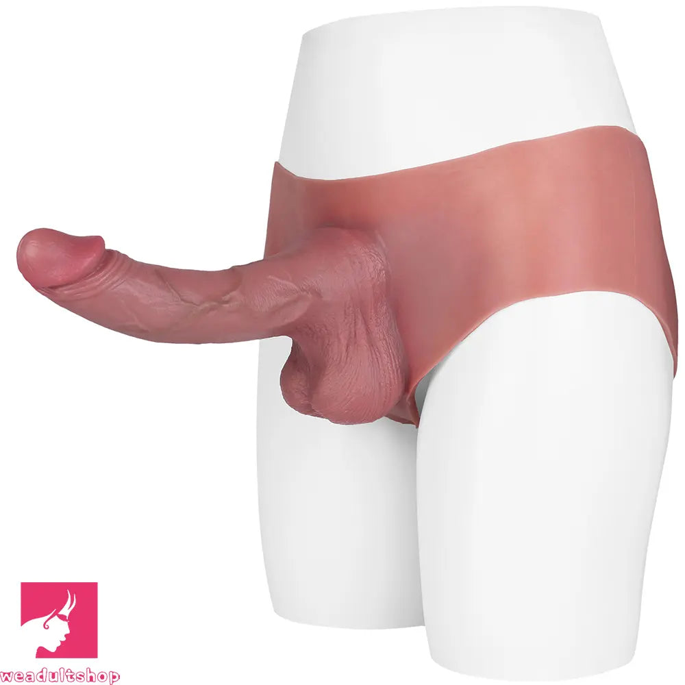 9.84in Silicone Big Strapon Hollow Dildo With Glans Penis For Women Sex