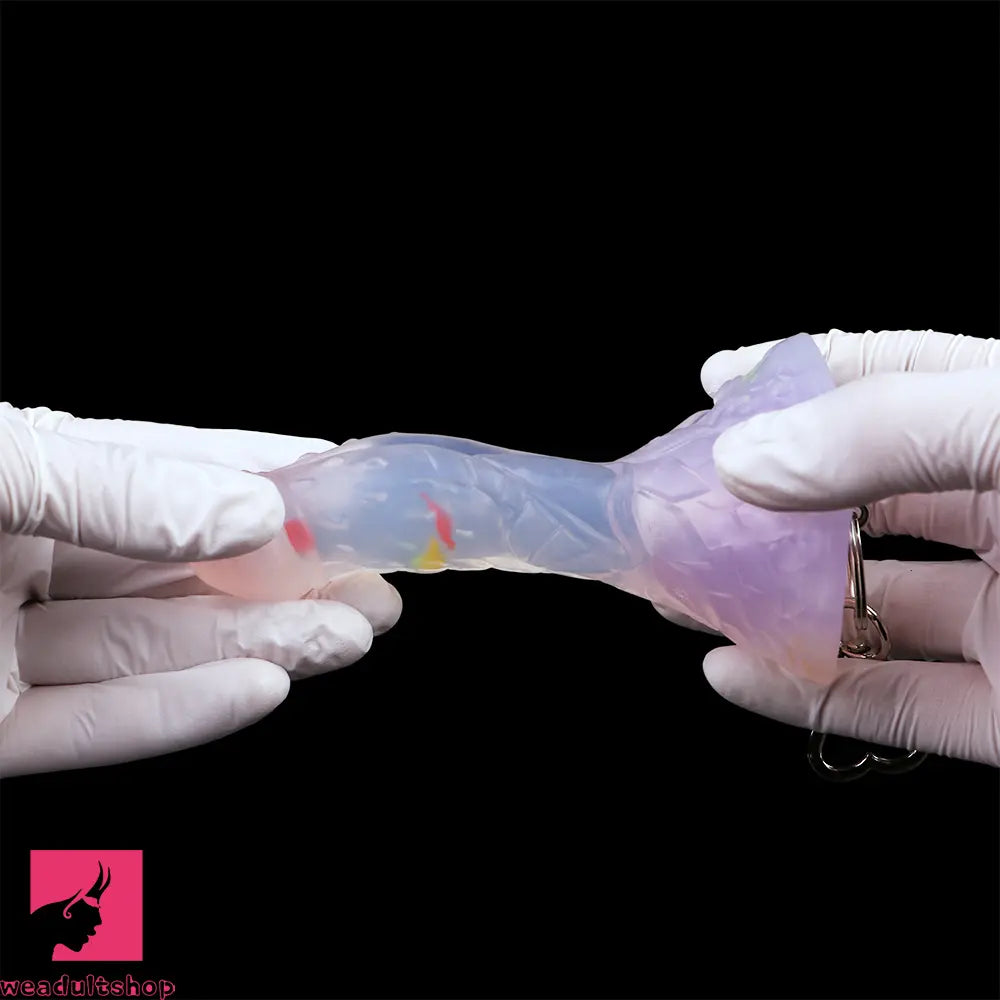 4.68in 5.9in 7.16in 8.26in Fantasy Spiked Silicone Soft Dildo With Key Chain