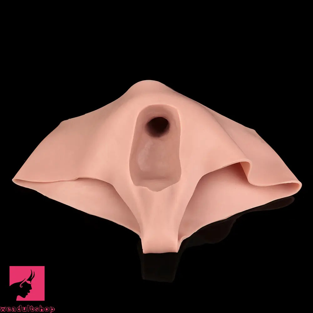 9.25in Hollow Penis Dildo Sleeve Silicone Soft Pants For Hands-Free Sex