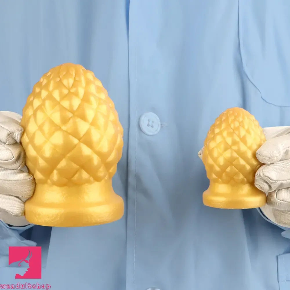 2.95in 4.52in Newbie Gold Silicone Soft Suction Cup Mini Anal Plug Dildo