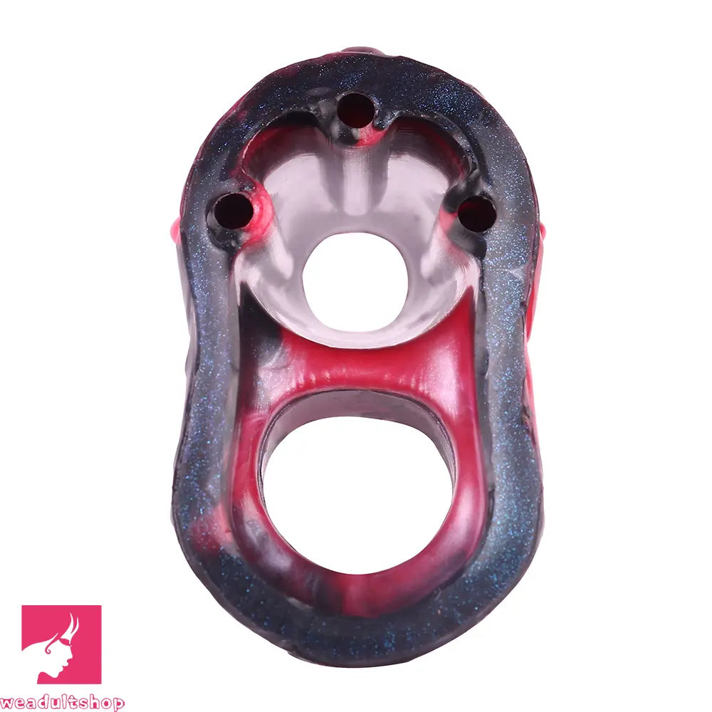 5.82in Weird Floppy Hollow Dildo Built-in keel Vibration Remote Penis Sleeve