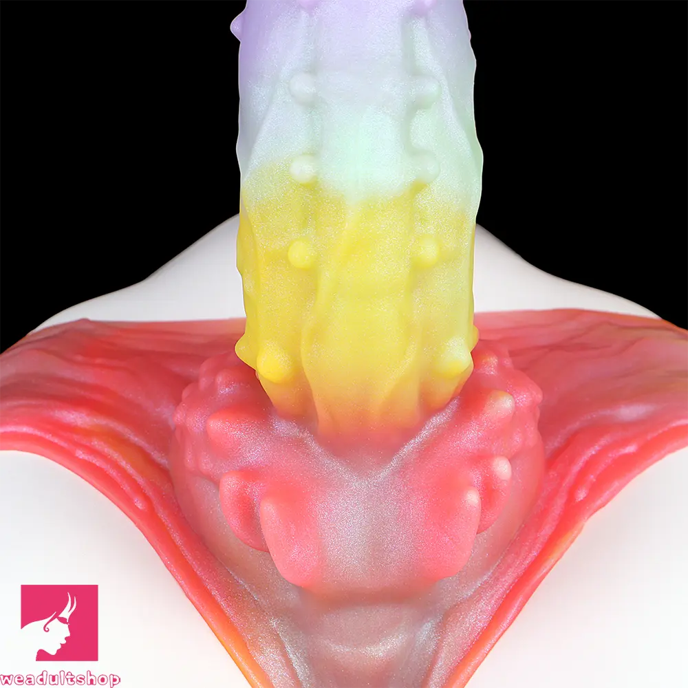 9.37in Spiked Odd Monster Strap on Dildo Silicone Soft Hollow Cock Dildo