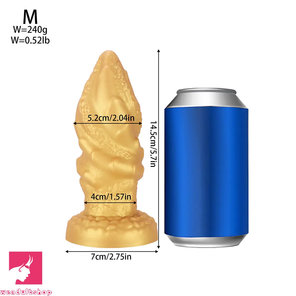 4.72in 5.7in 6.89in 8.07in Soft Silicone Dildo Butt Plug Erotic Anal Stimulator