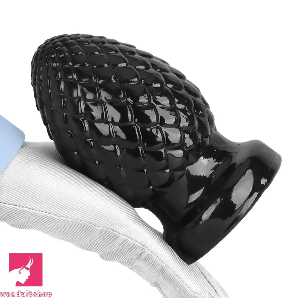 3.93in 5.9in Newbie Clit Female Masturbator PVC Black Butt Plug Dildo