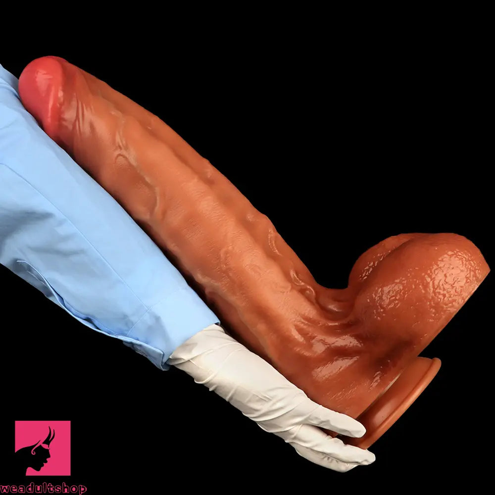 17.91in Extra Long Large Anal Liquid Silicone Dual Hardness Soft Dildo