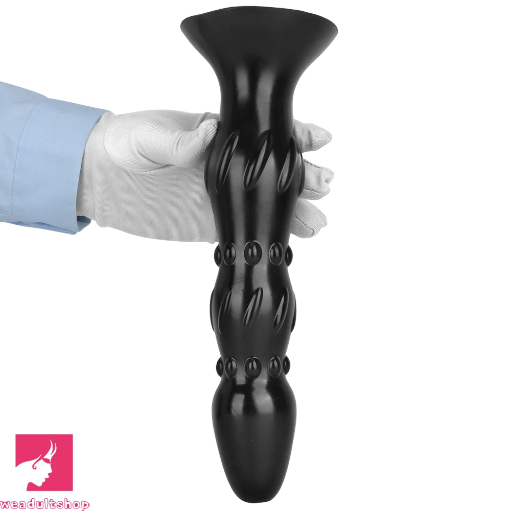 8.07in 11.22in Wearable Anal Beads Practice Dilation Big Black Cock Dildo