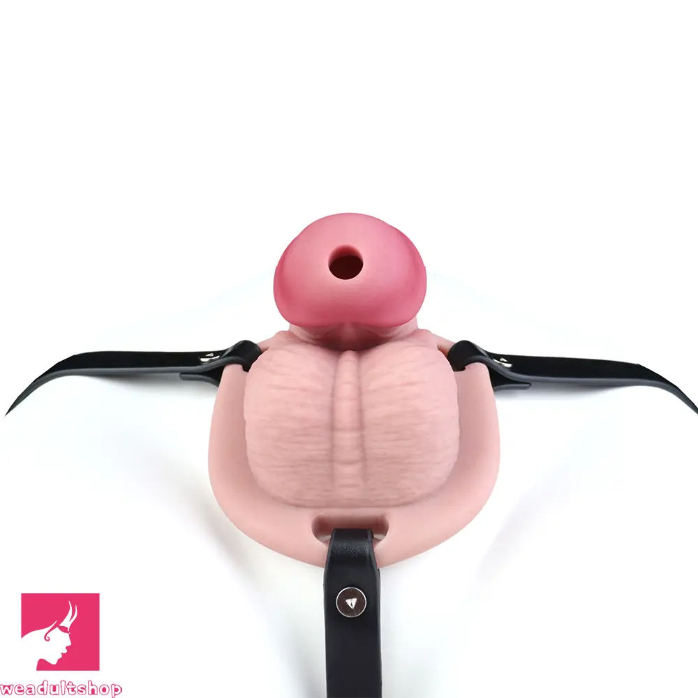 3.74in Real Hollow Chastity Cage Dildo Realistic Penis For Vagina Love