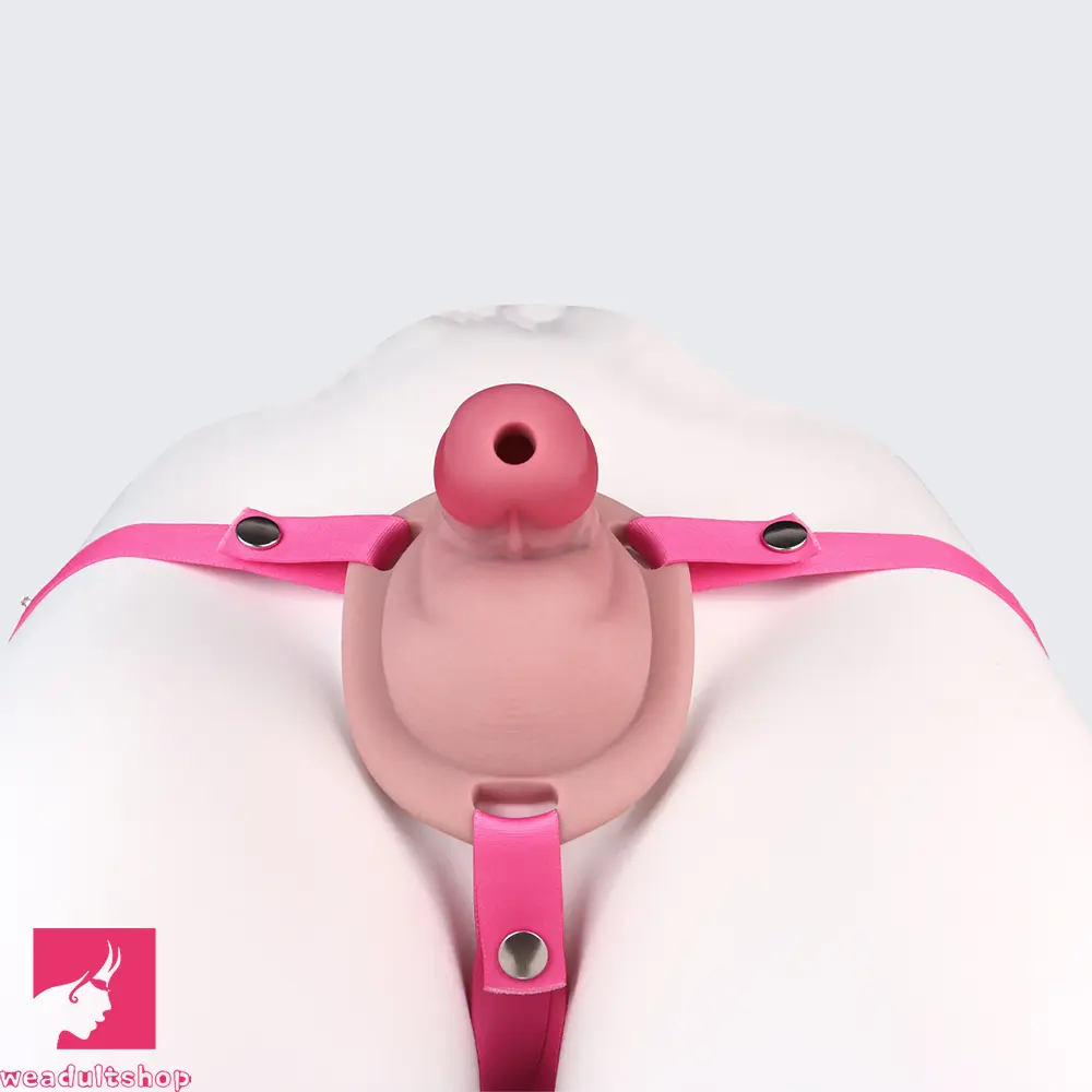 3.34in Real Hollow Chastity Cage Dildo Couple Sex Love Masturbator