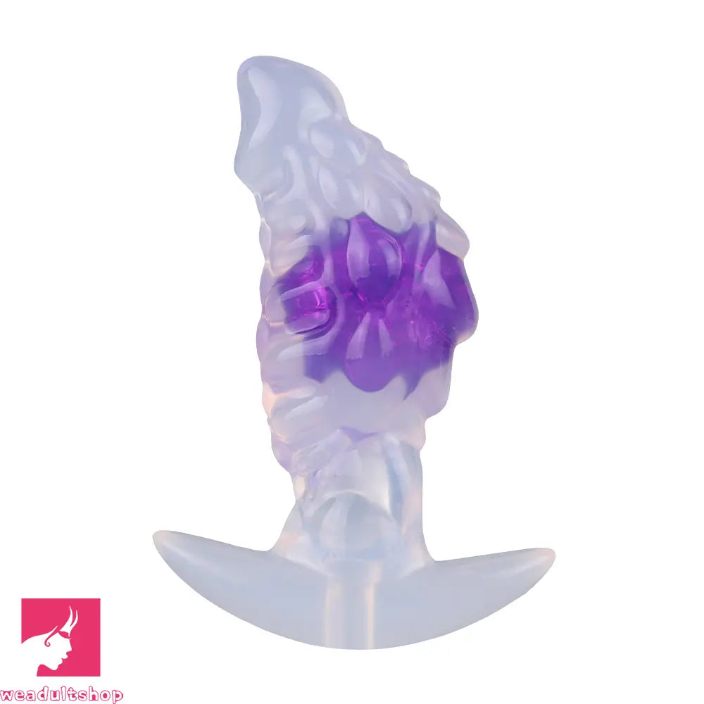 4.53in Fox Tail Wear Anchor Silicone Odd Dildo Butt Plug For BDSM Sex