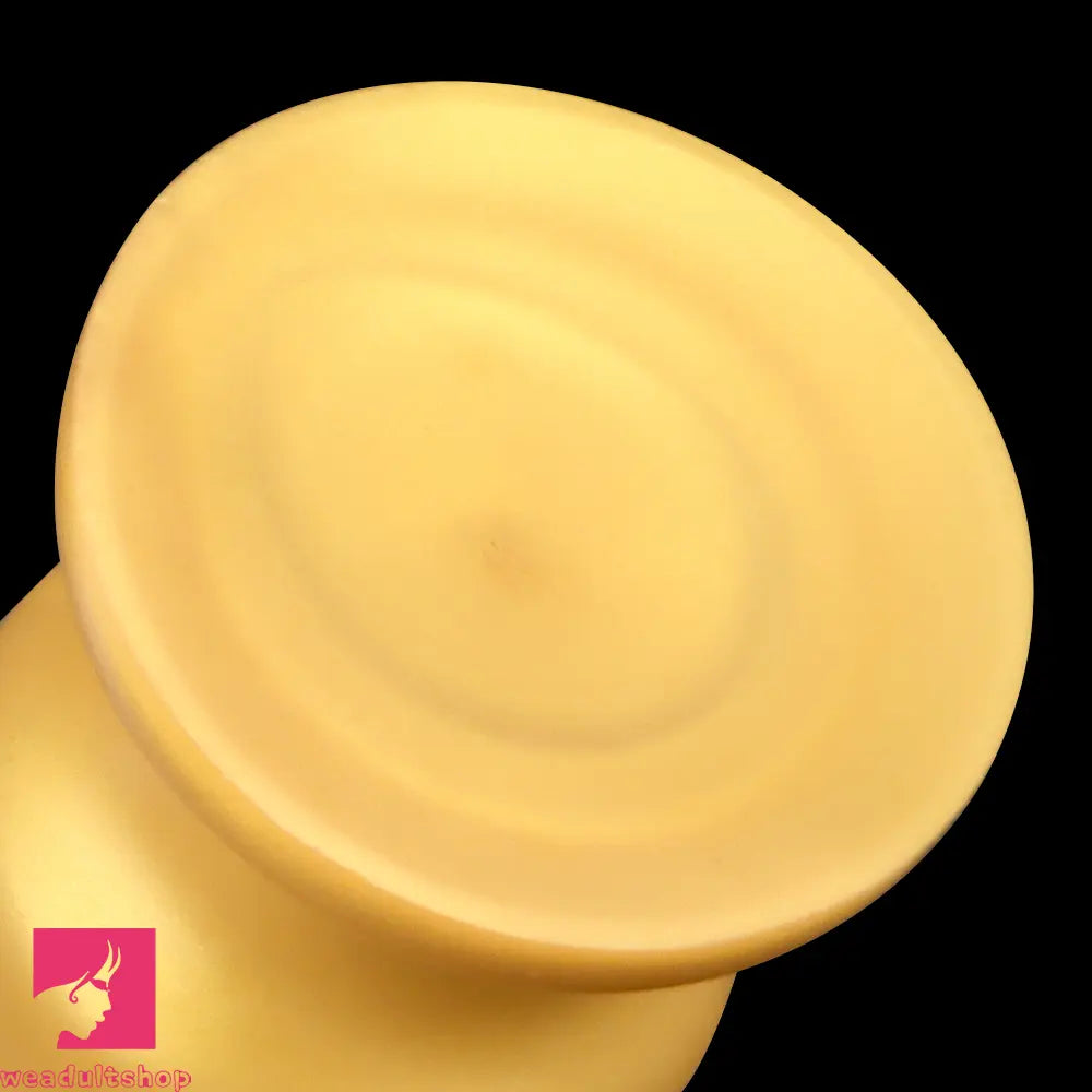 7.87in 11.22in Golden Silicone Soft Big Anal Plug Dildo For Clit Expansion