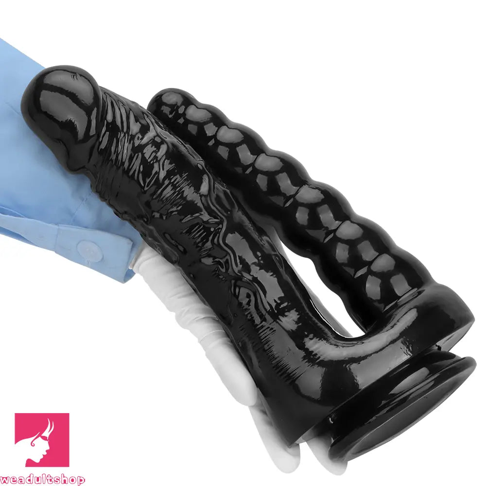 7.87in 10.43in PVC Double Headed Dildo Masturbator With Simulated Toy