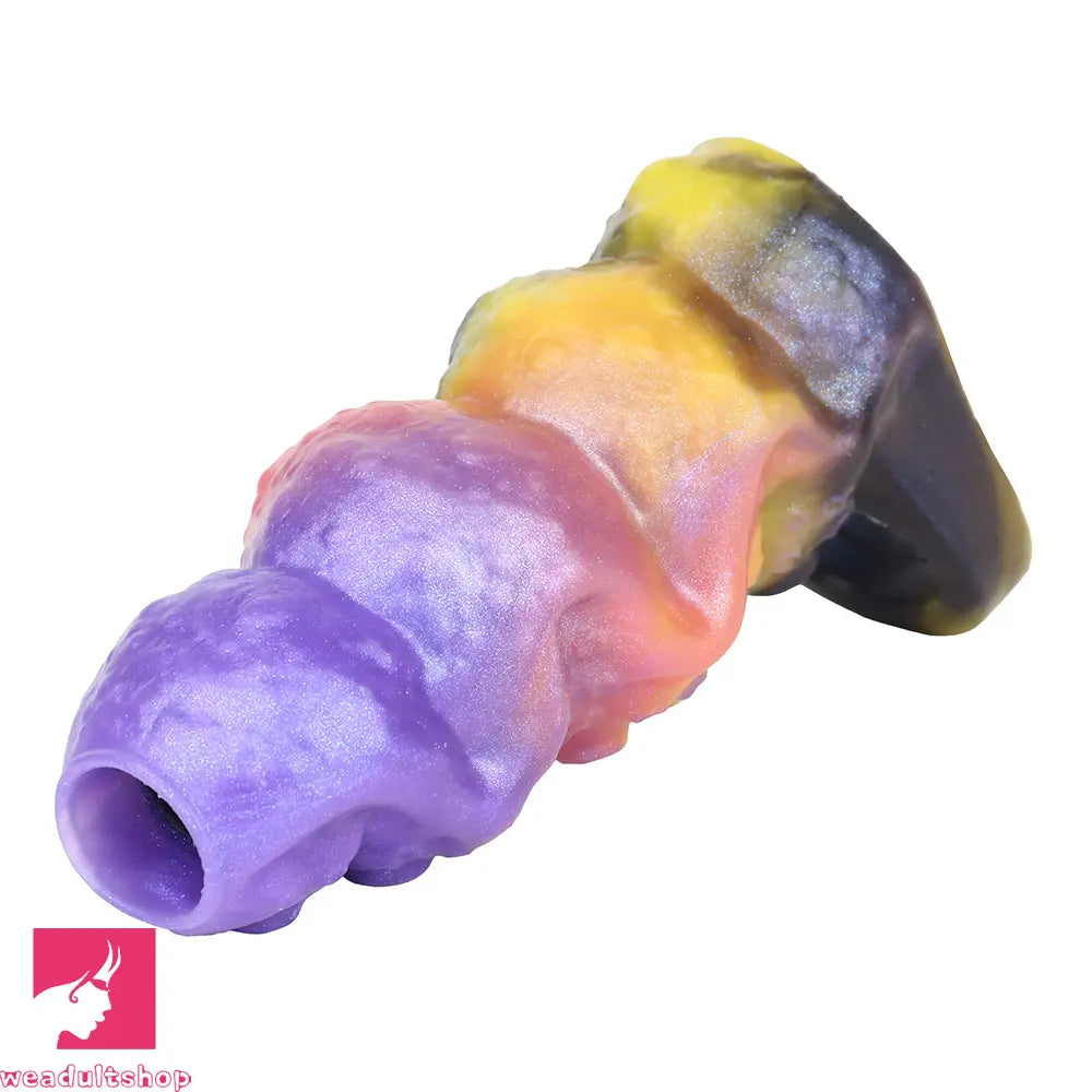 4.96in Sathos Euvoros Tentacle Silicone Soft Dildo Sleeve Penis Extender