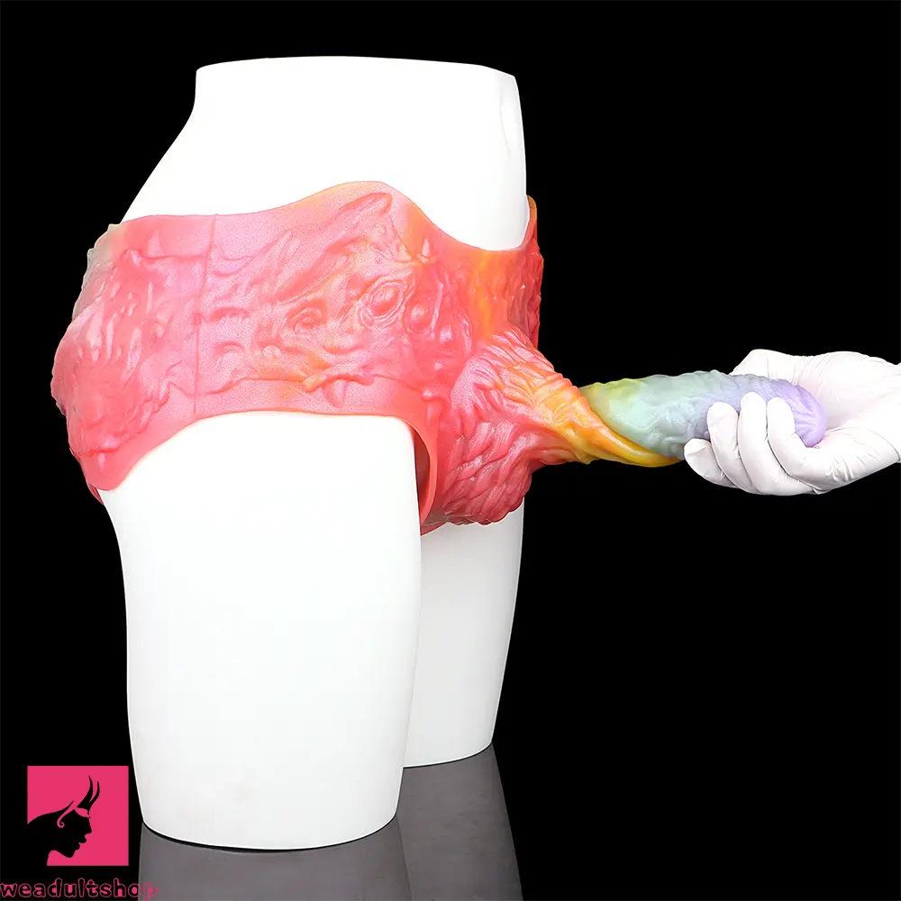 9.17in Monster Fantasy Silicone Soft Strap on Hollow Dildo Panty Cock