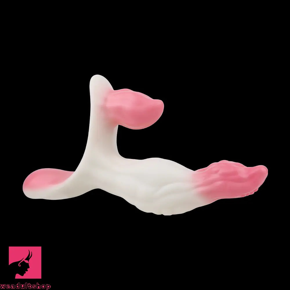 6.18in Wearable Strap on Vibrating Soft Liquid Silicone Dildo Clit Dildo