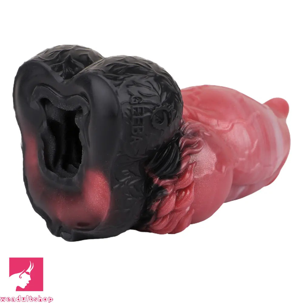 6.88in Dog Knot Dildo Male Masturbator Silicone Soft Fantasy Odd Penis