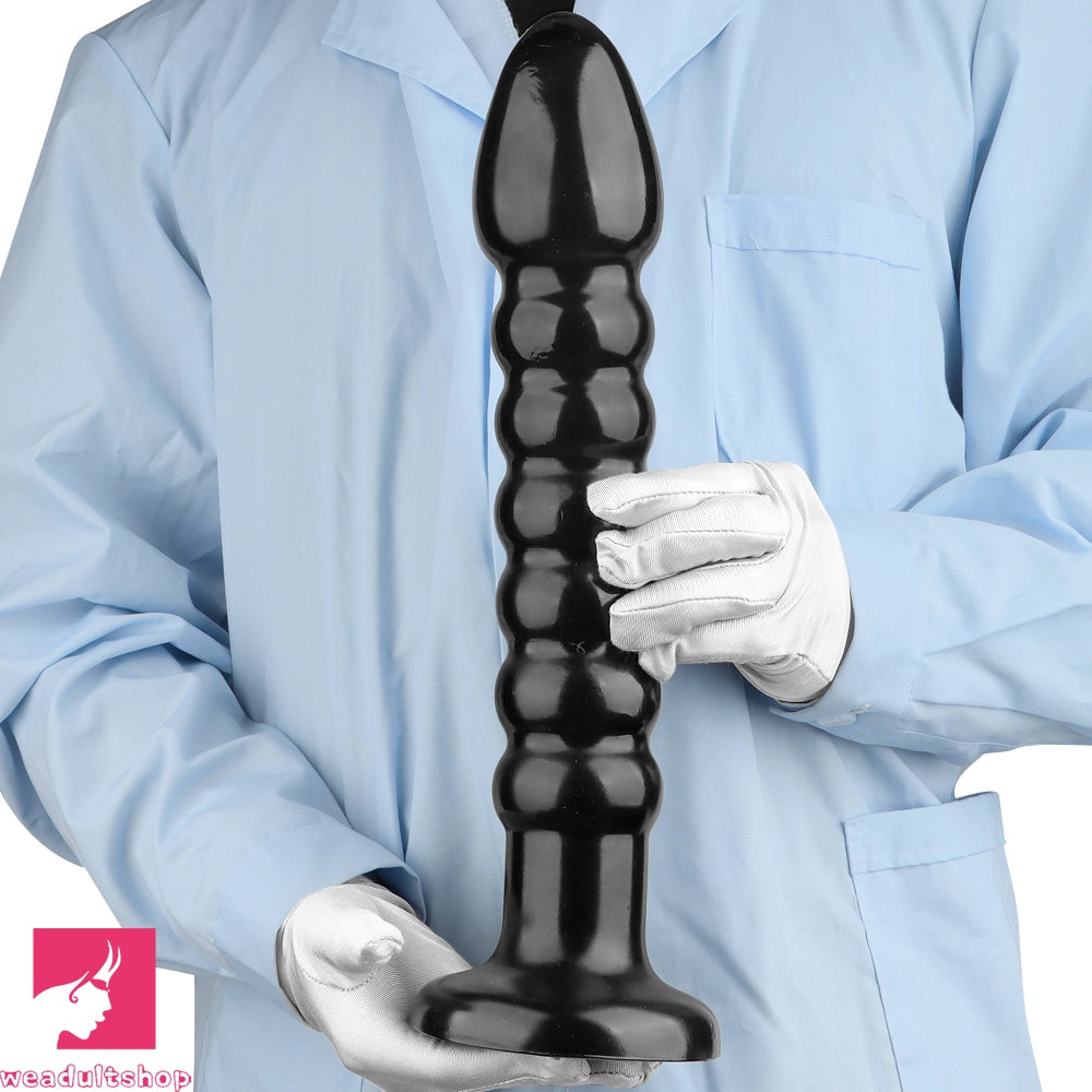 11.02in 14.56in Black Extra Long Large Thick Anal Bead Plug Dildo Sex Toy