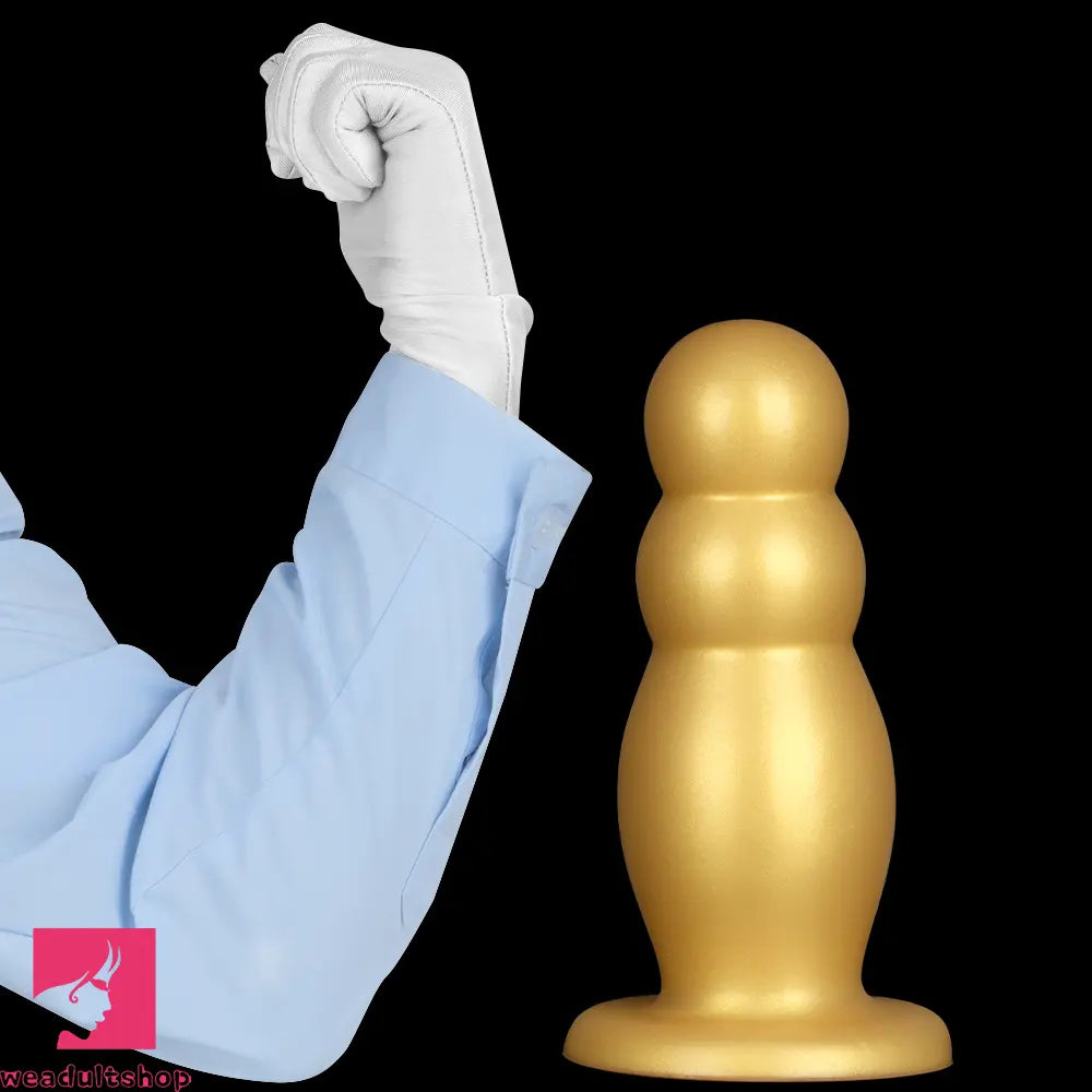 6.7in 10.23in Golden Silicone Extra Large Thick Butt Plug Dildo Butt Beads