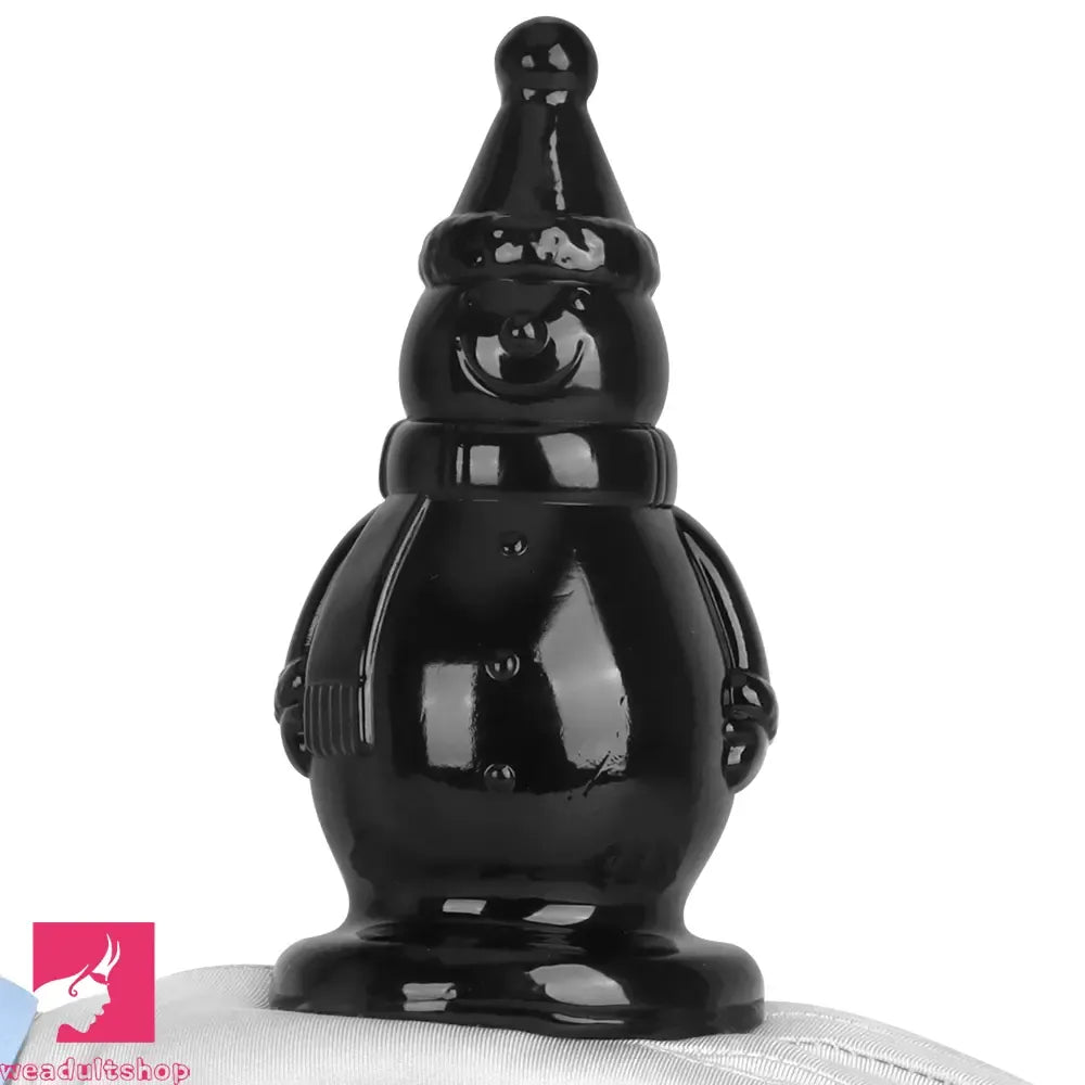 6.3in Snowman PVC Black Fantasy Odd Butt Plug Dildo For Sex Flirting