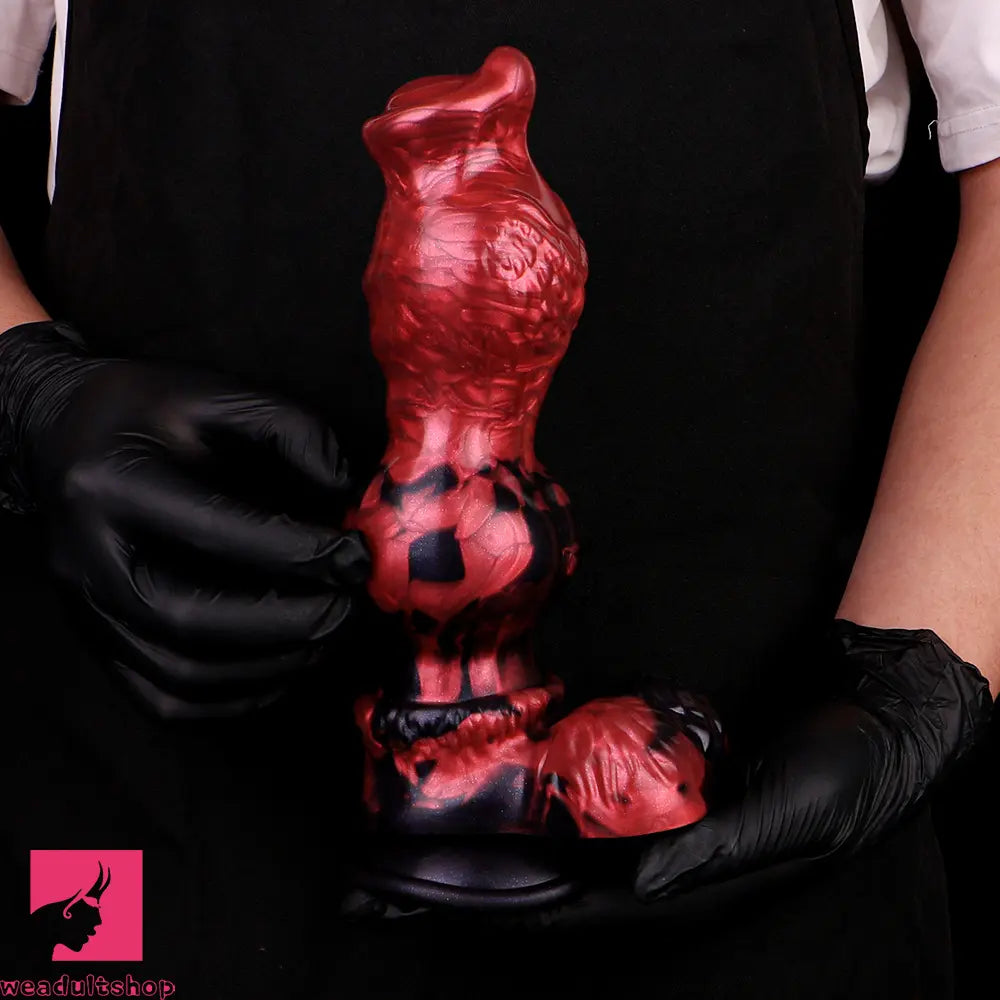 9.25in Knotted Dog Silicone Monster Creature Dildo Couple Foreplay Cock