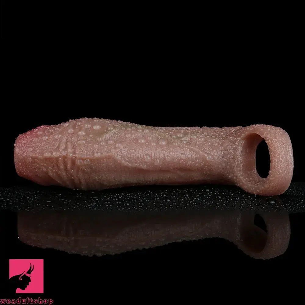 5.9in Real Skin Feeling Soft Silicone Dildo Sleeve High-Grade Odorless Cock