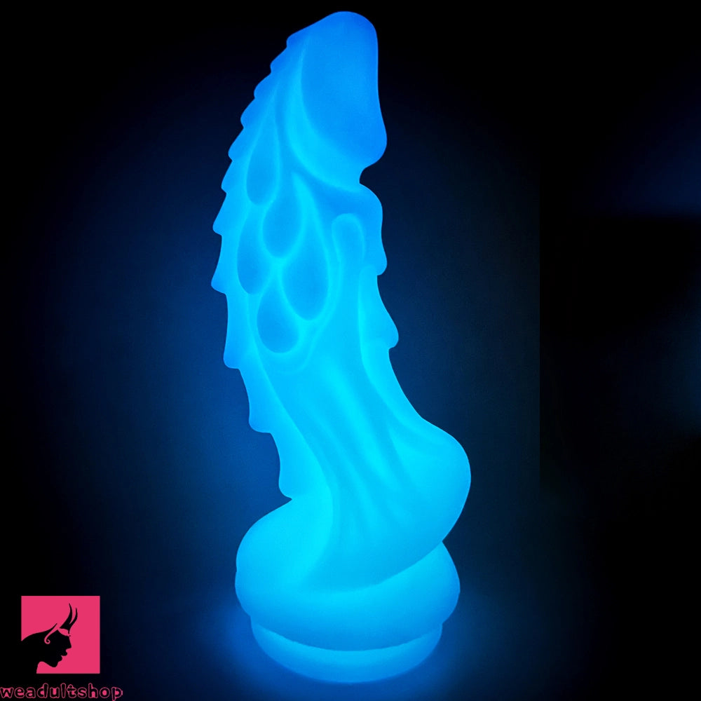 8.66in Luminous Soft Dragon Glowing Dildo Silicone Sex Toy For Prostate