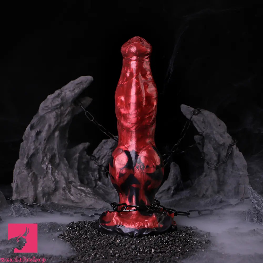 8.46in Knotted Silicone Big Animal Monster Odd Dildo Orgasm Cock