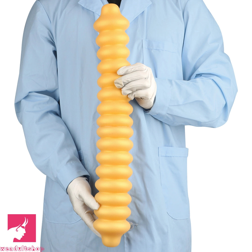 19.68in Silicone Long Large Double Head Threaded Fat Anal Plug Cock Dildo