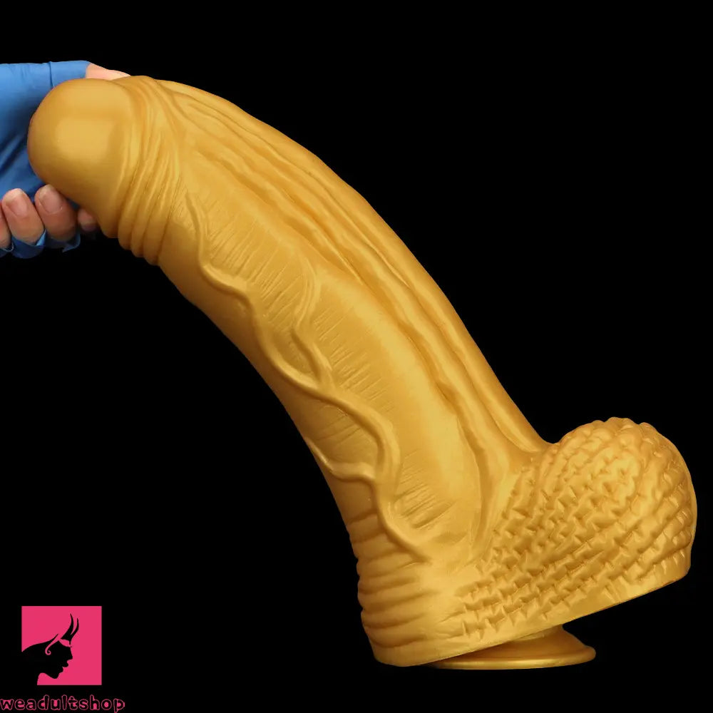 15.35in Huge Thick Silicone Soft Dildo Realistic Design For G-Spot Love