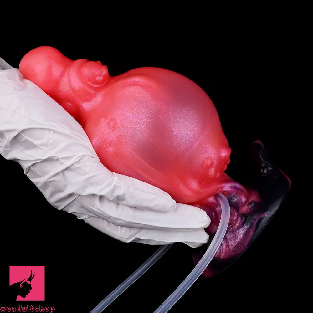 5.91in Odd Knot Spiked Silicone Soft Inflatable Spraying Squirting Real Dildo