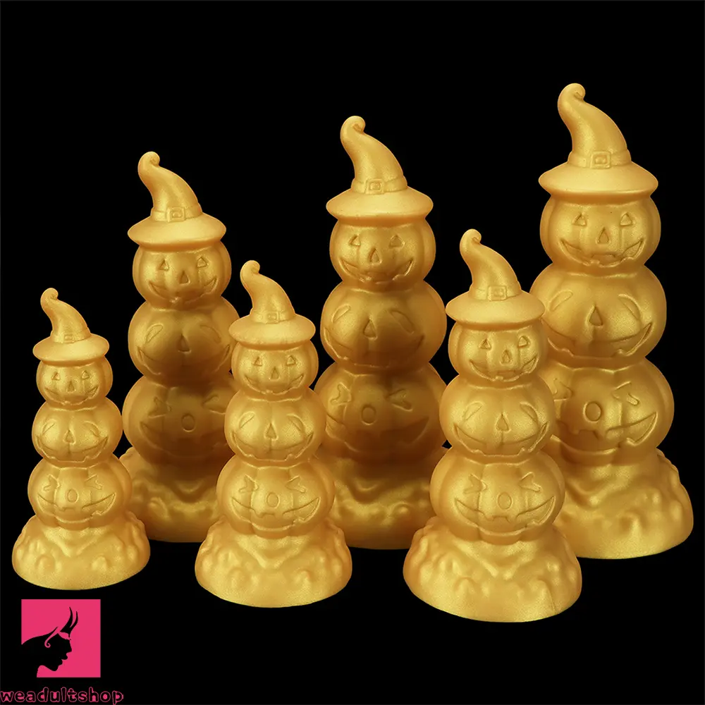 5.9in 6.69in 7.48in 8.26in 9.05in 9.84in Halloween Pumpkin Butt Plug Dildo