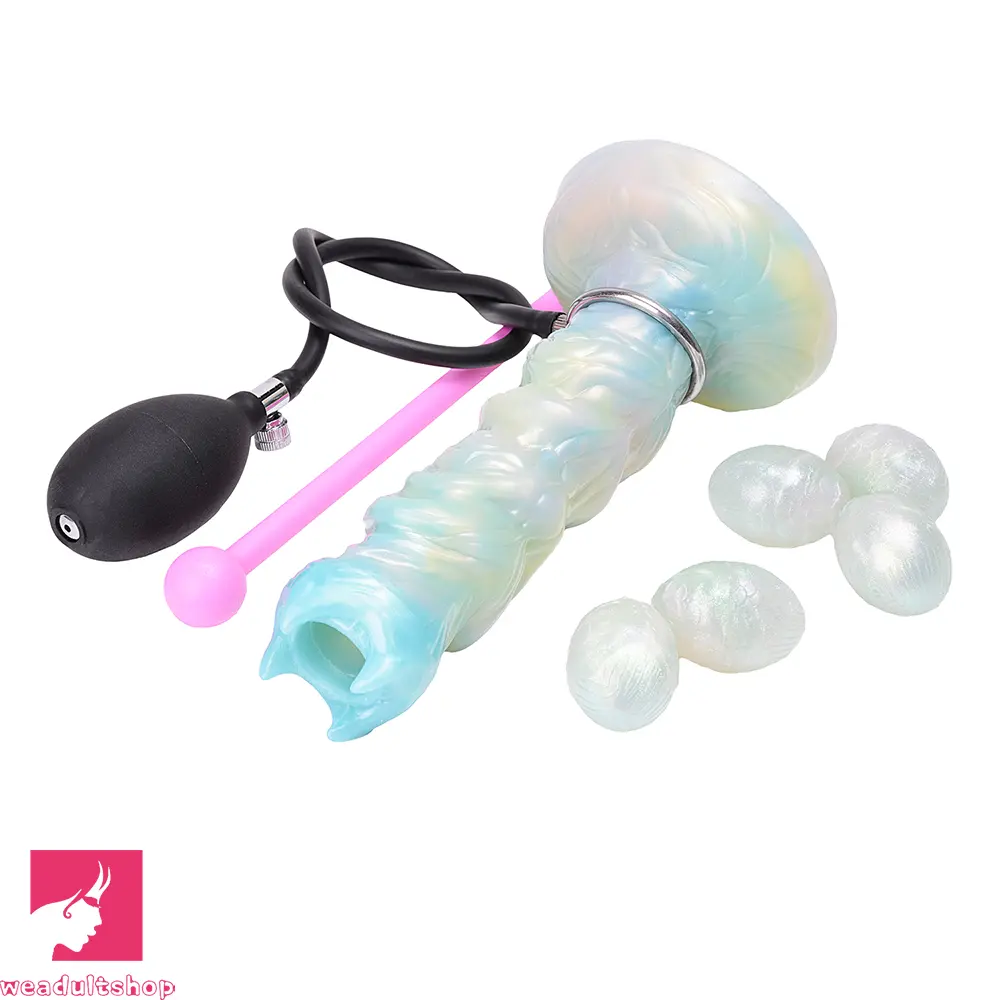 8.18in Soft Fleshy Texture Big Odd Ovipositor Egg Laying Inflatable Dildo