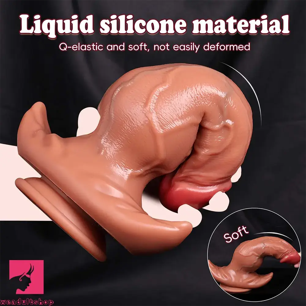8.46in 9.64in 10.82in Liquid Silicone Big Dildo With Anchor Base Love Toy