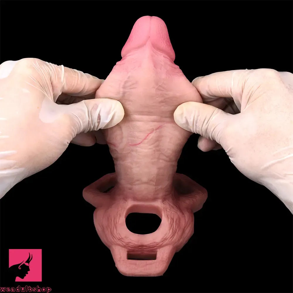 6.1in Lifelike Silicone Soft Strap on Penis Extender Cock Sleeve Dildo Cock