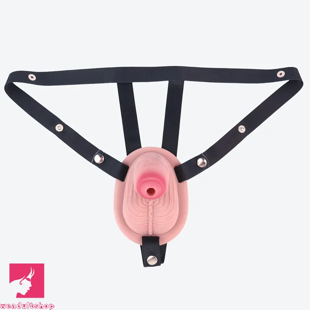 4.57in Real Hollow Chastity Cage Dildo For Women Men Gay Cock Dildo