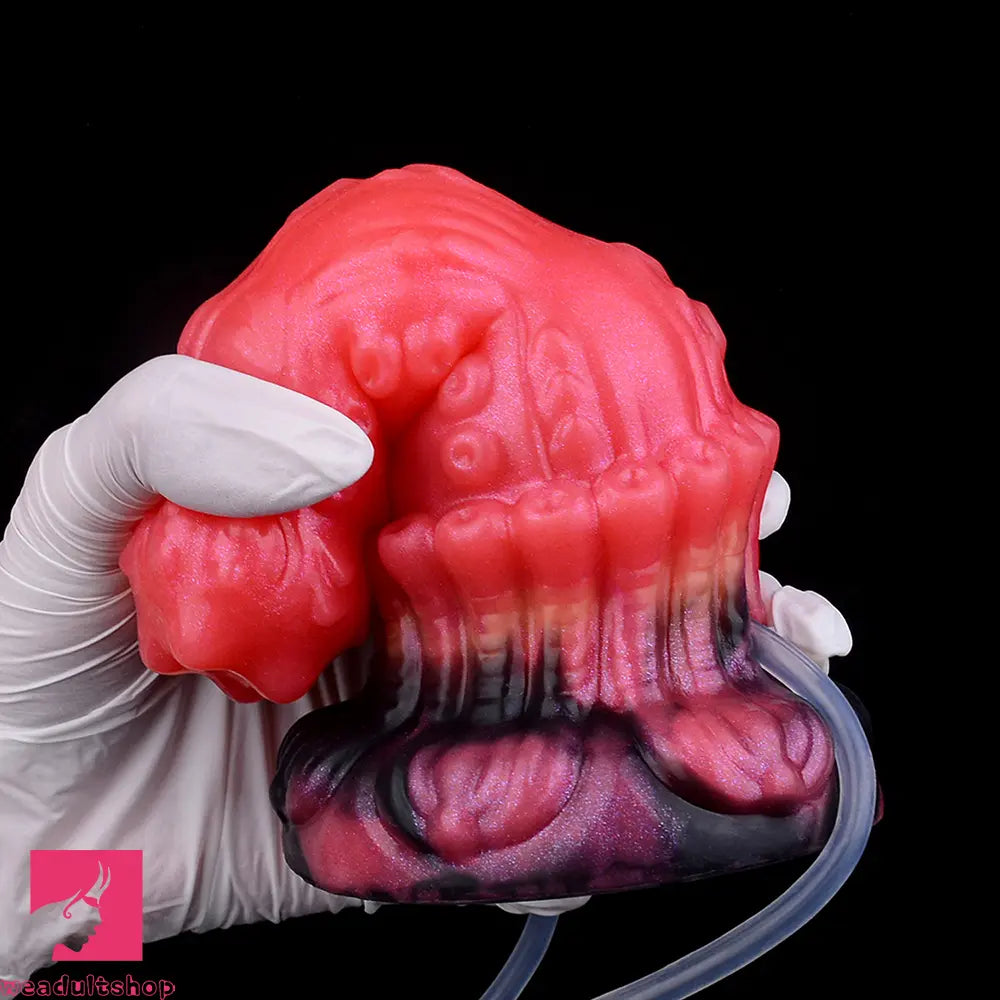 5.83in Fantasy Odd Silicone Soft Inflatable Spraying Water Dildo Butt Plug