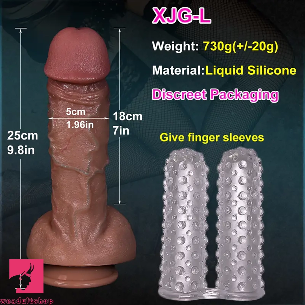 7.5in 8.6in 9.8in 13in Huge Soft Realistic Veins Double Layer Prostate Dildo