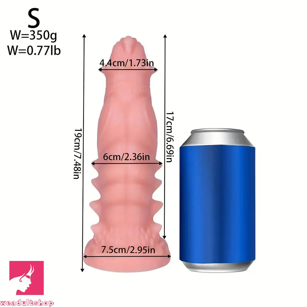 7.48in 9.37in 11.41in 13.38in Spiked Monster PVC Huge Dildo For Clit