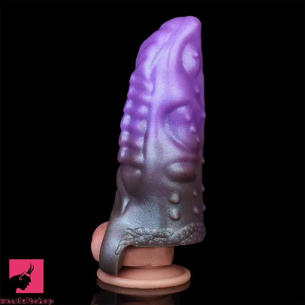 6.14in Tentacle Fantasy Hollow Silicone Dildo Sleeve For Cock Enlargement