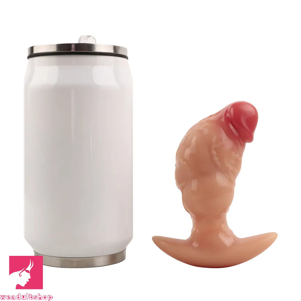 4.1in Fox Tail Wear Anchor Silicone Dildo Butt Plug For BDSM Role Sex Toy