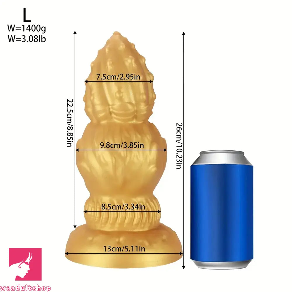 7.87in 9.05in 10.23in 11.41in Golden Gourd Sharp Pointed Large Fat Dildo