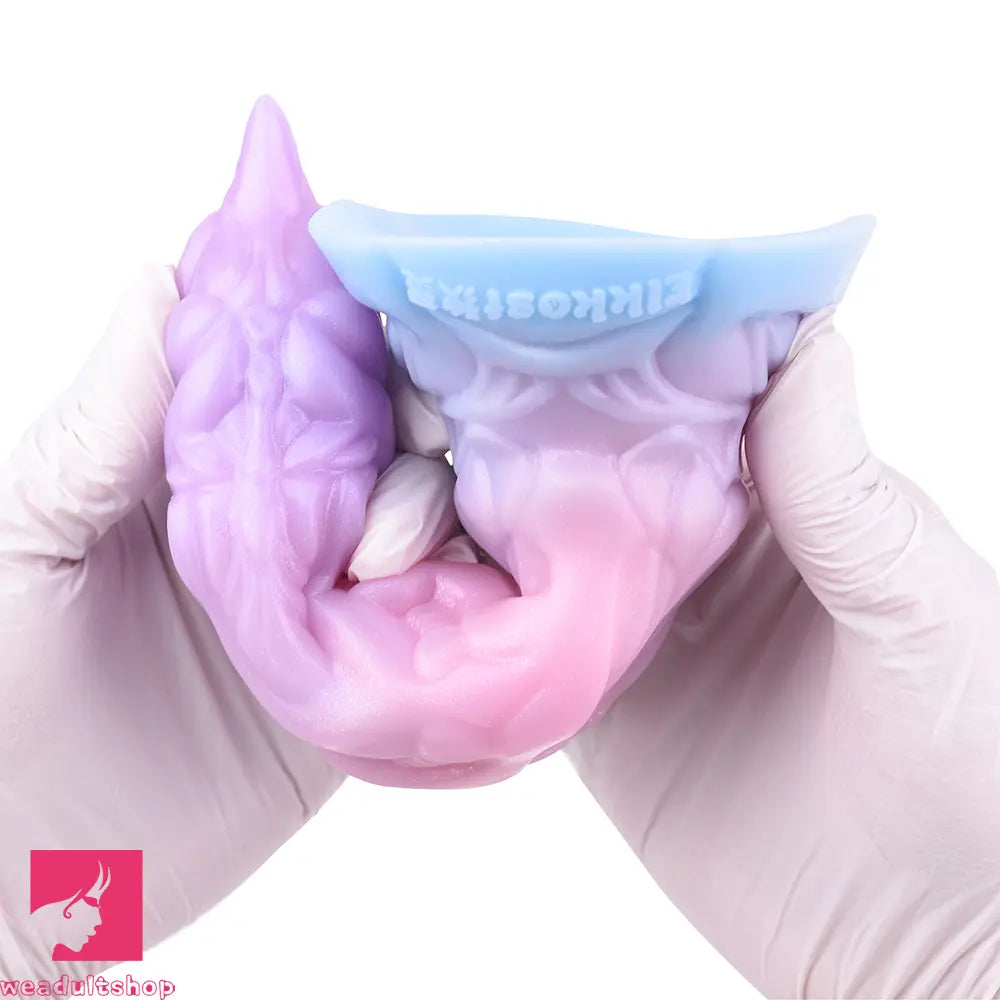 7.08in Odd Silicone Soft Squeeze Inflatable Alien Cock Dildo Self-Retreative