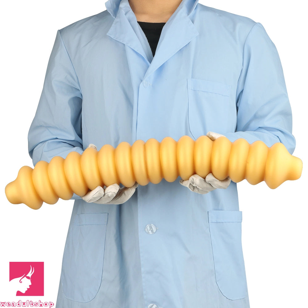 19.68in Silicone Long Large Double Head Threaded Fat Anal Plug Cock Dildo