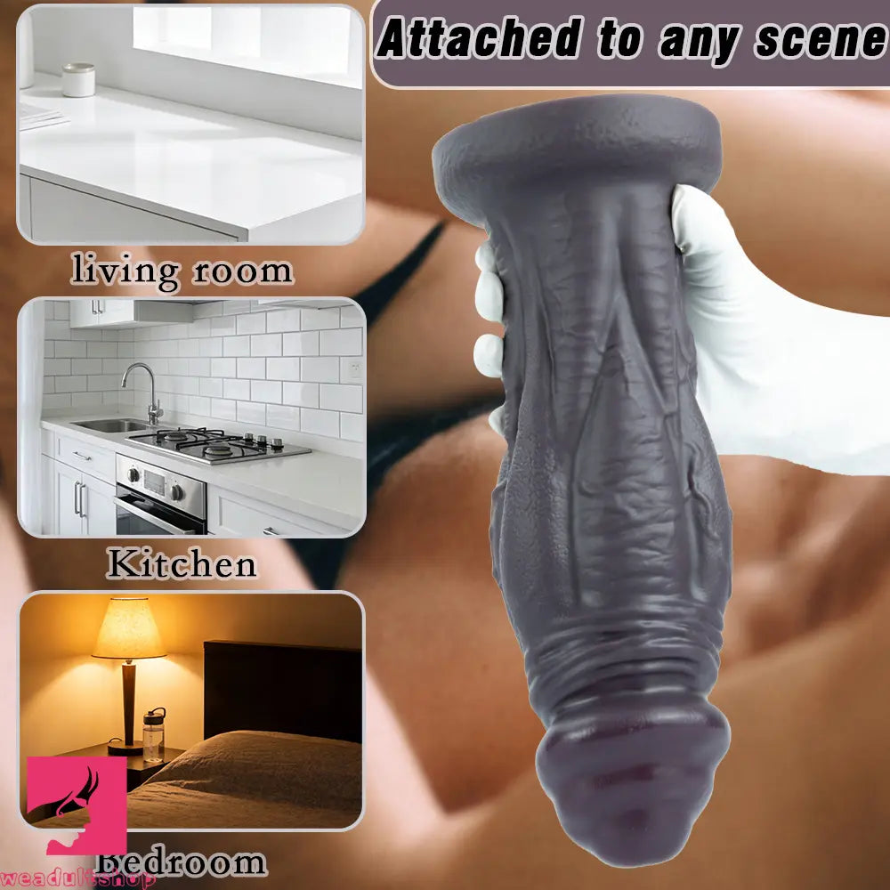 8.66in 10.23in 11.9in Real Feeling Silicone Soft Big Dildo For Handsfree Play