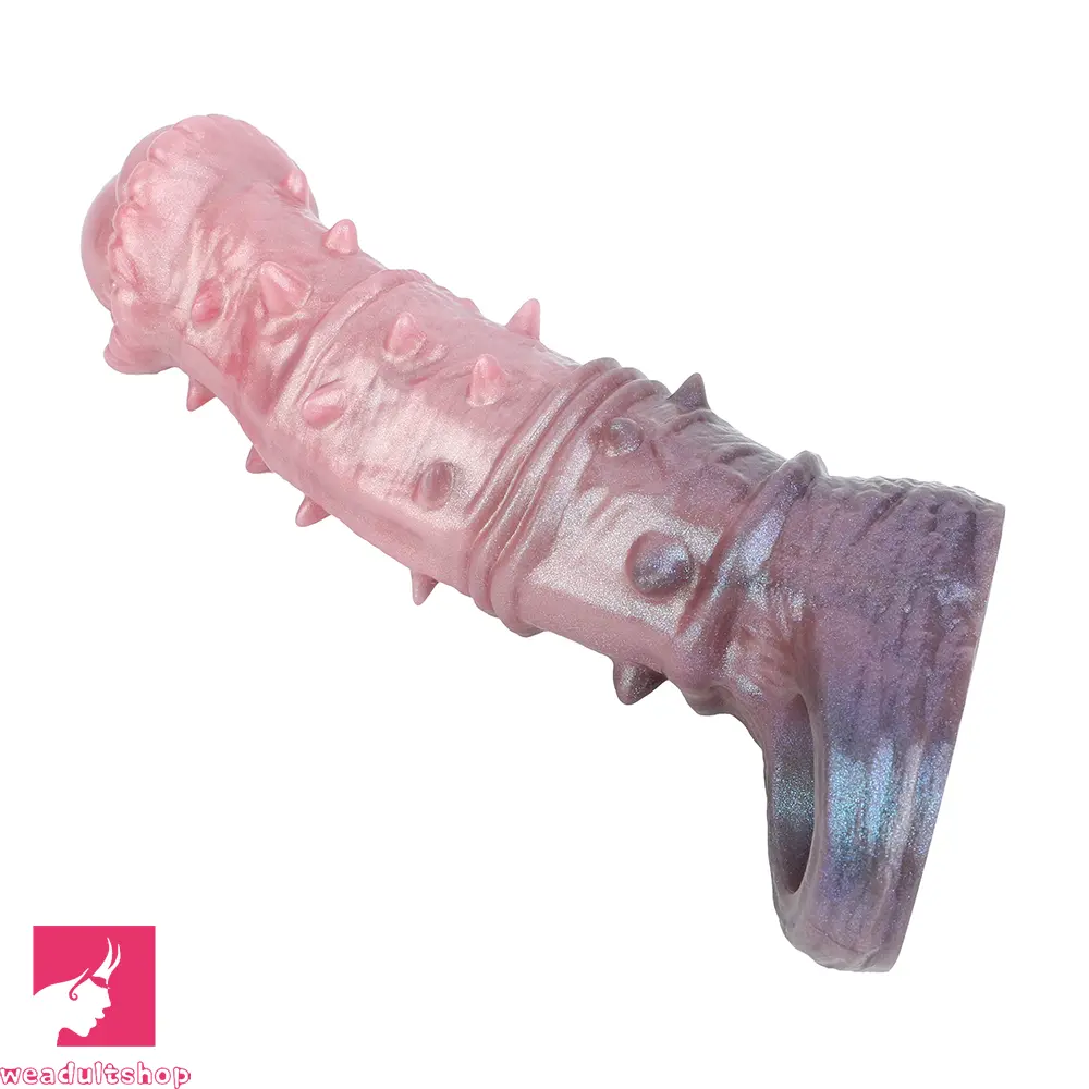 7.48in Spiked Horse Cock Sleeve Dildo Fantasy Penis Extender Cock