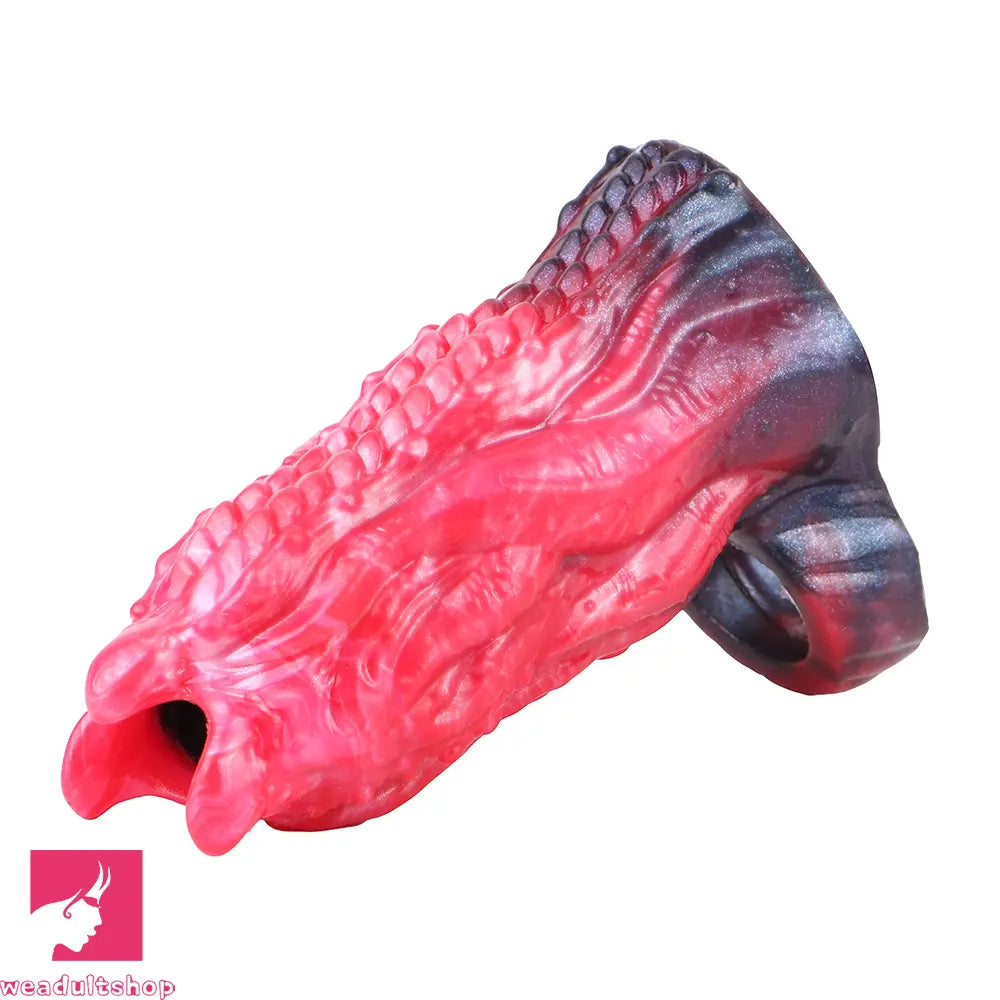 5.19in Octopus Soft Hollow Dildo Built-in keel Vibration Remote Penis Sleeve