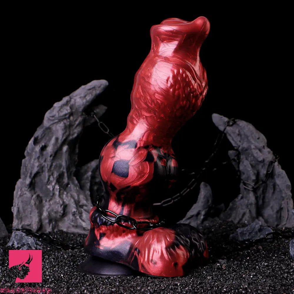 9.25in Knotted Dog Silicone Monster Creature Dildo Couple Foreplay Cock