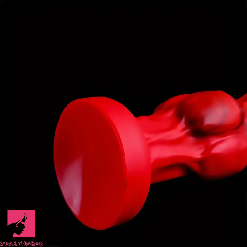 6.65in 7.63in 8.3in 9.25in 10.03in Red Black Odd Monster Dog Knot Dildo