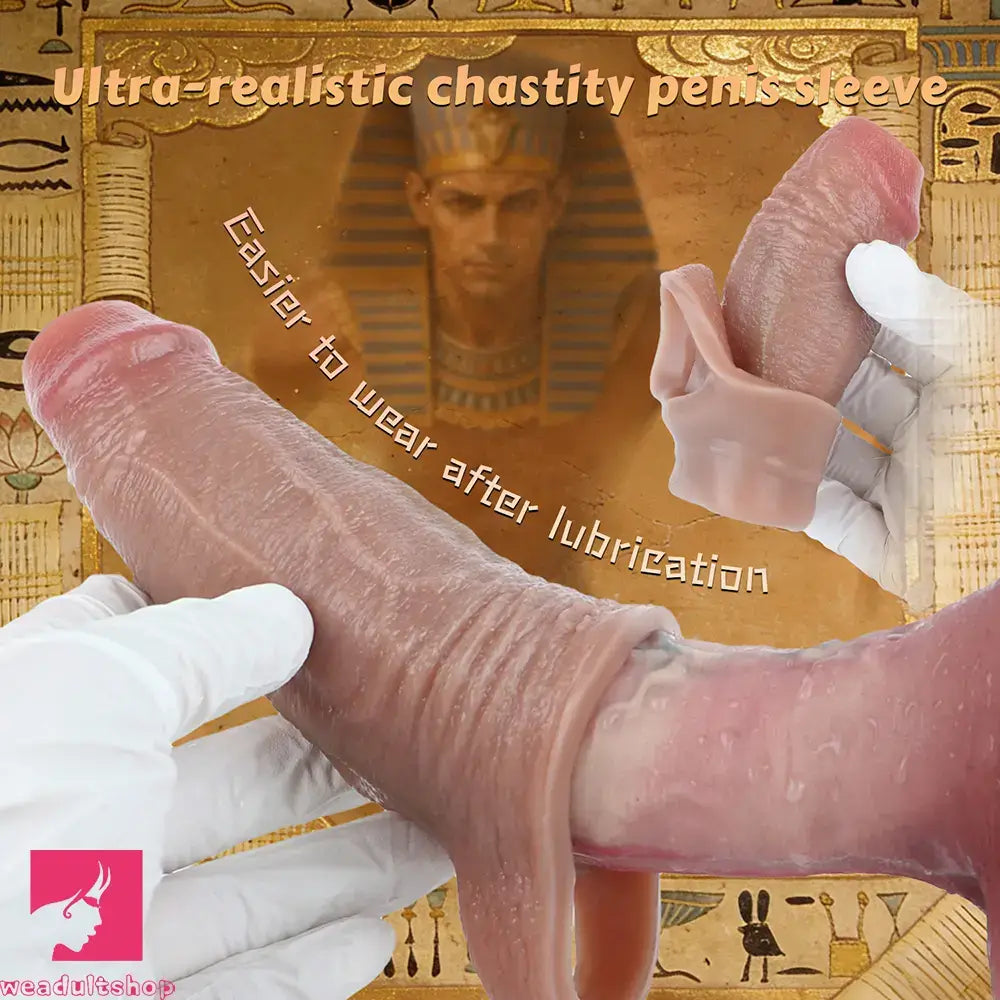 5.9in Real Skin Feeling Soft Silicone Dildo Sleeve High-Grade Odorless Cock